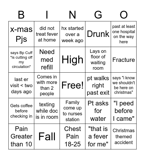 Christmas Bingo Card