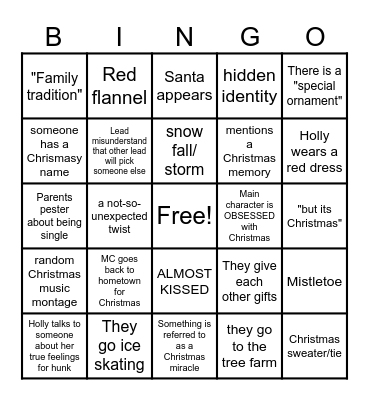 Merry Christmas from Hunk and Holly Bingo Card