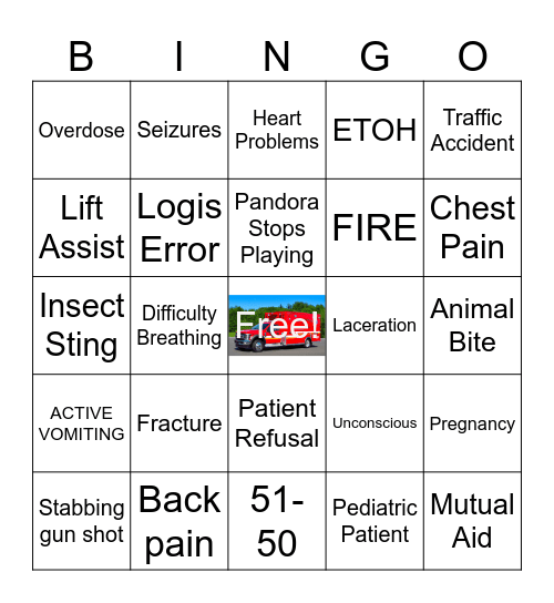 EMS BINGO Card