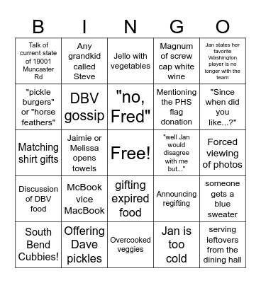 DBV 2023! Bingo Card