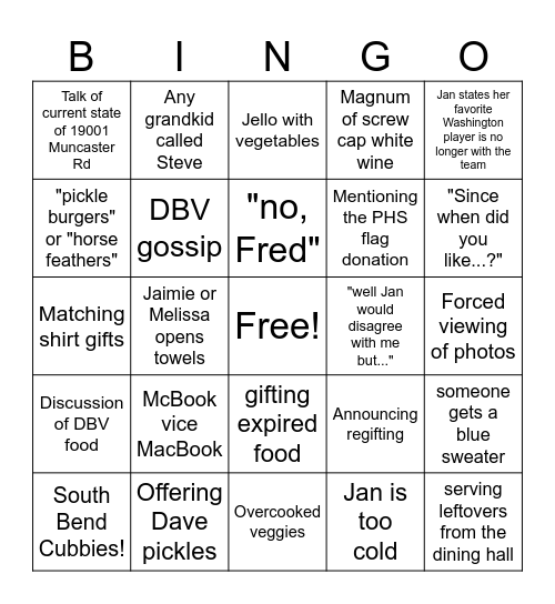 DBV 2023! Bingo Card