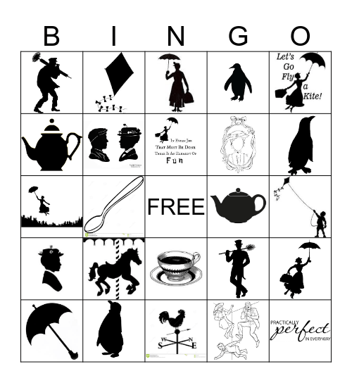 MARY POPPINS BINGO Card