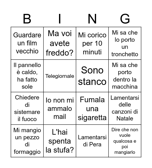 Augusto Bingo Card