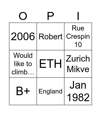 Happy Birthday Bingo Card