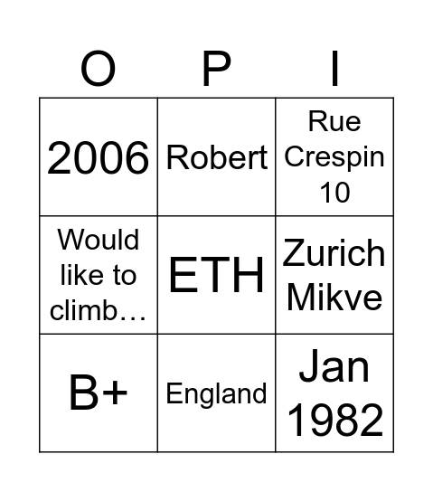 Happy Birthday Bingo Card