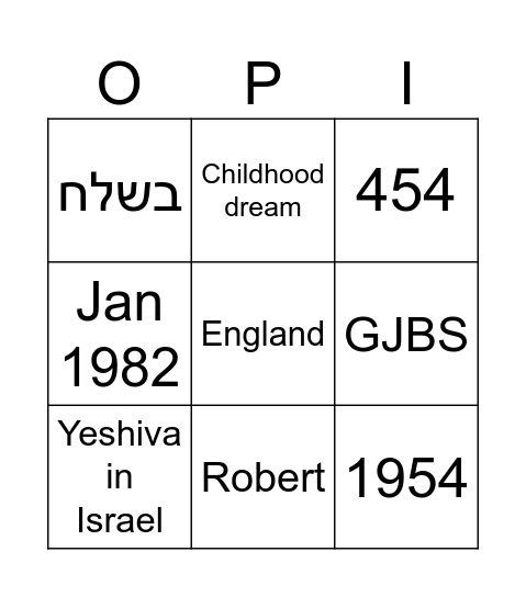 Happy Birthday Bingo Card
