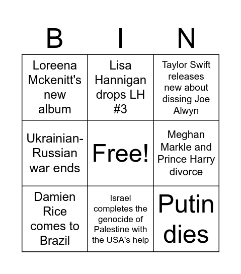2024 Bingo Card
