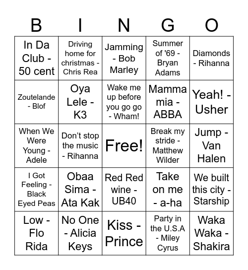 De Skolnik en aanhang BINGO Card