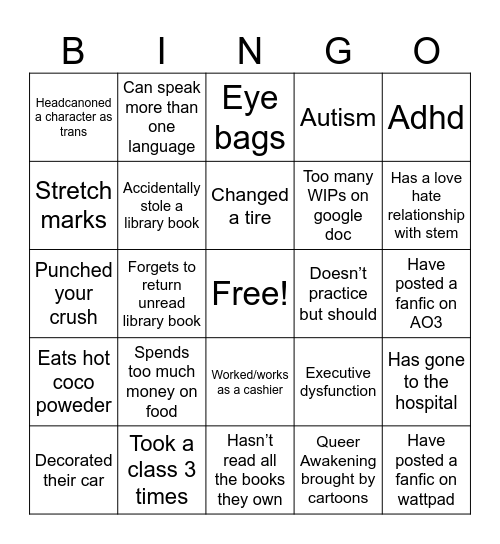 Did I do it right? Bingo Card