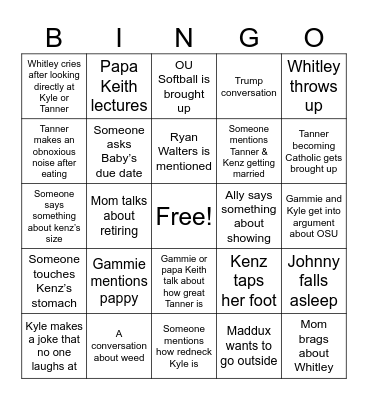 Secret Christmas BINGO 2023 Bingo Card