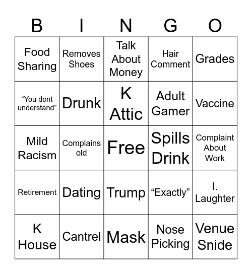 Christmas Bingo Card