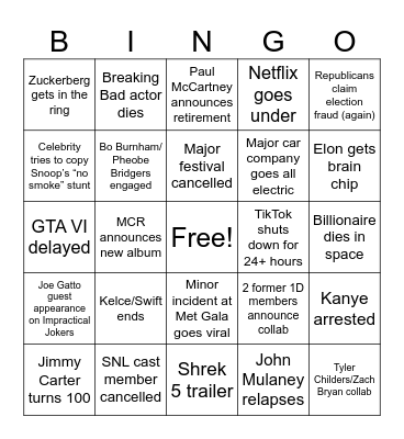 2024 Bingo Card