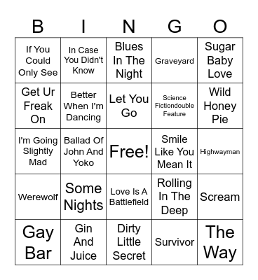 Family Bingo! Bingo Card