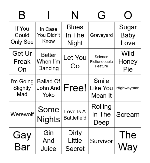 Family Bingo! Bingo Card