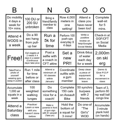 Grey Group Fitness/ CrossFit Takedown BINGO Card
