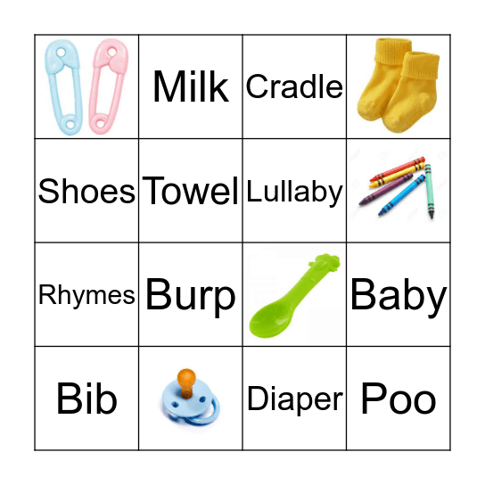 Carol & Jay's Baby Shower Bingo Card