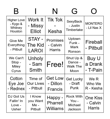 New Years Eve 2023 Bingo Card