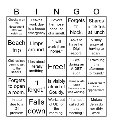 INCOMPETENCE 2024 Bingo Card