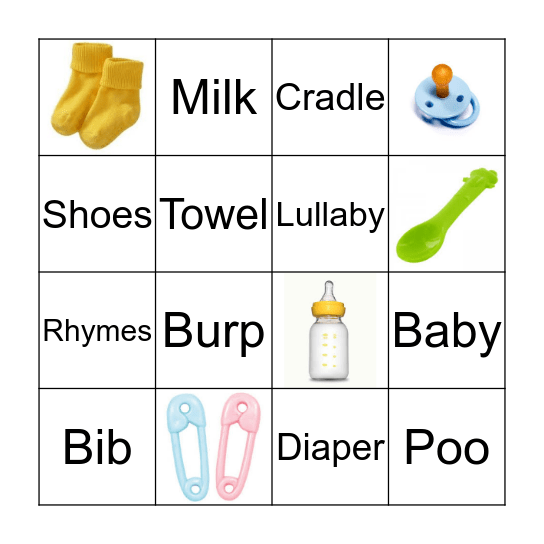 Carol & Jay's Baby Shower Bingo Card