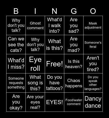 Gremlin Bingo Card
