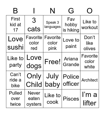 Bingo Card