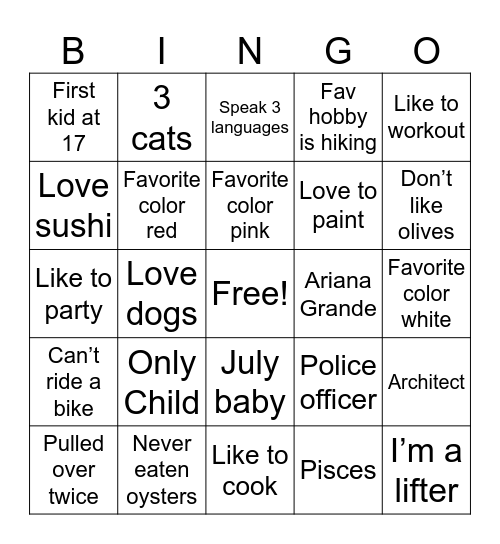 Bingo Card
