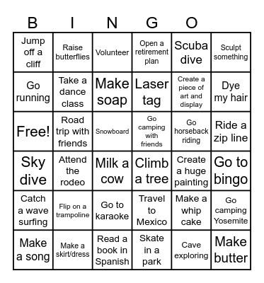 2023 Bingo Card