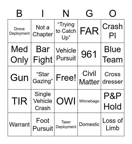 LEO Bingo Card