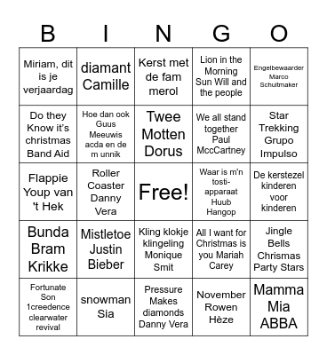 familie Bingo Card