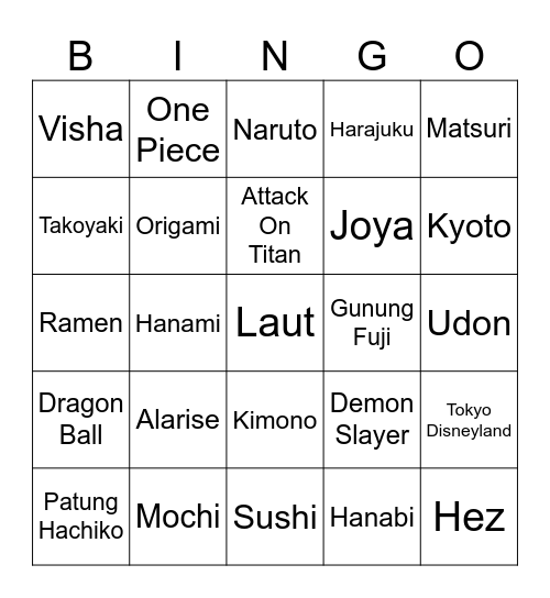 Bingo Card