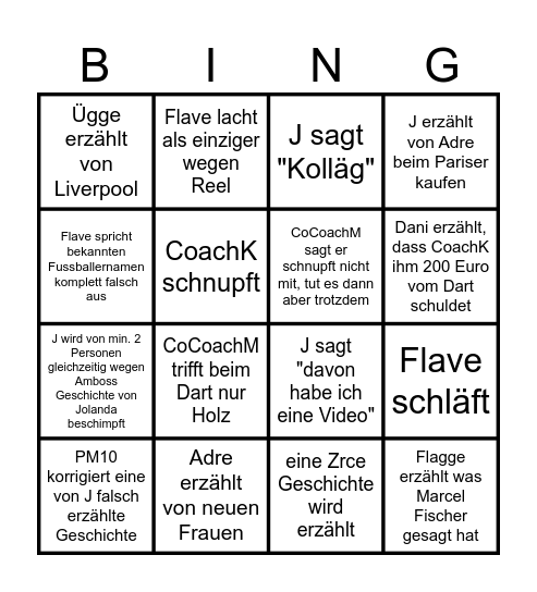 Boxing Day Bingo Card