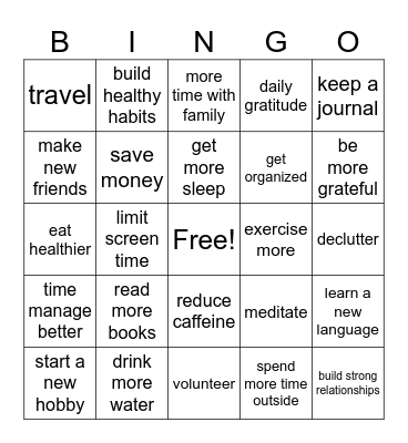 U Bingo Card
