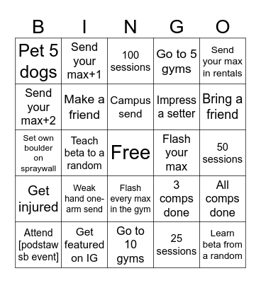 --- 2024 Wspingo --- Bingo Card