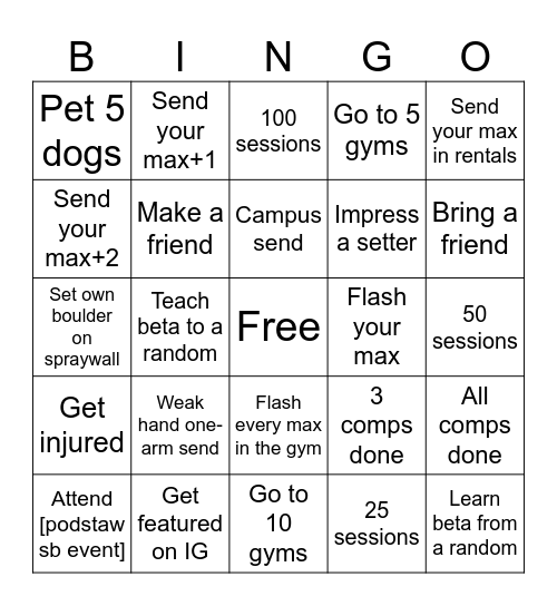 --- 2024 Wspingo --- Bingo Card