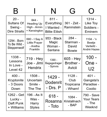 wandelkerstbingo Card