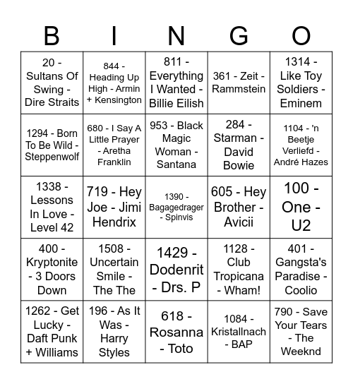 wandelkerstbingo Card
