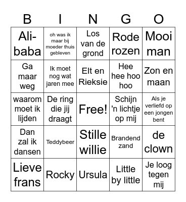 Piratenbingo ronde 1 Bingo Card
