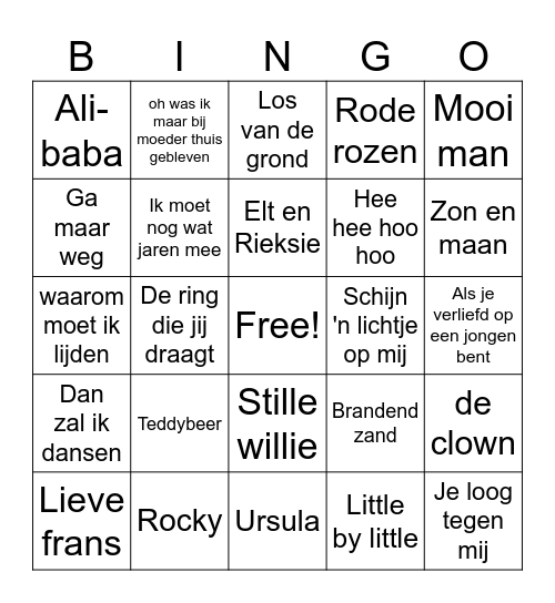 Piratenbingo ronde 1 Bingo Card