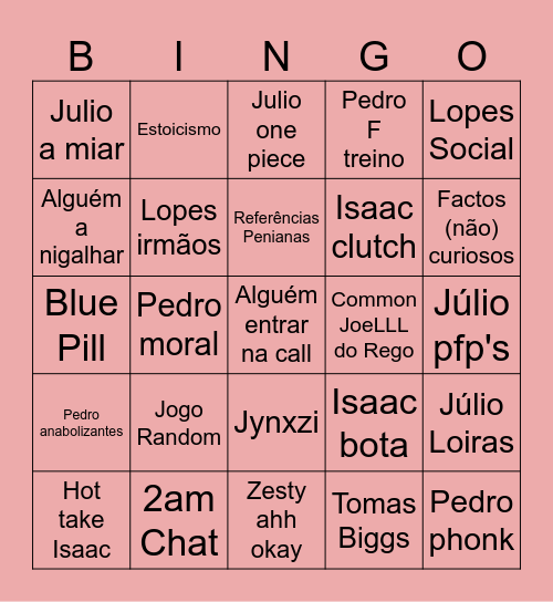 Disco Bingo Card