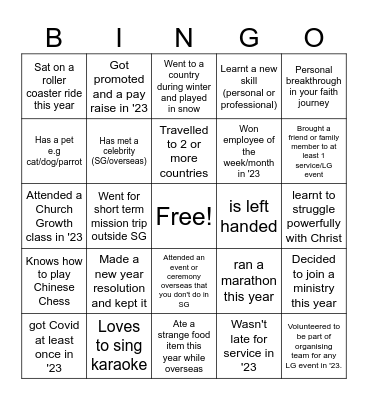 LifeGroup Bingo (HG) Bingo Card