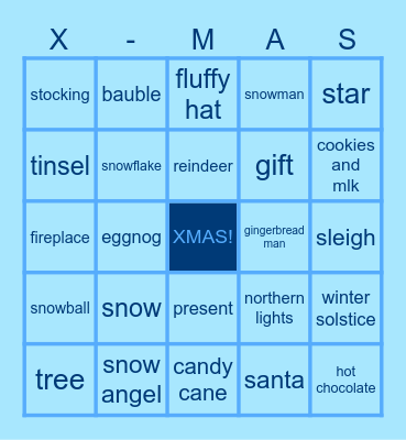 XMAS BINGO Card