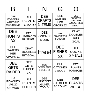 DeeAamzinggg's Palia Bingo Card