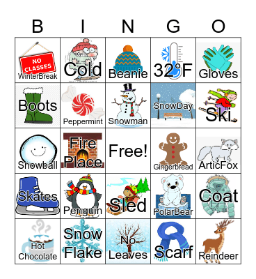 Winter Wonderland! Bingo Card
