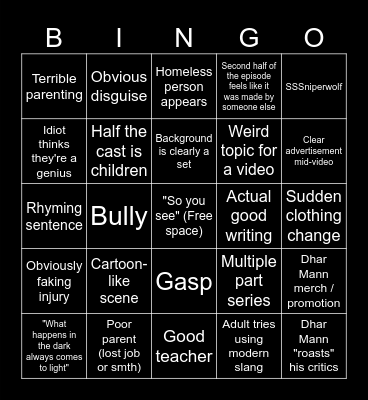 Dhar Mann Bingo V2 Bingo Card