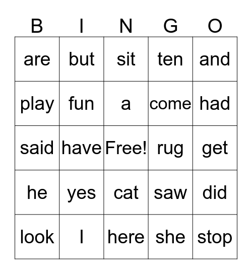 K Anchor Bingo Card