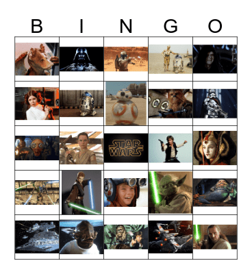 Star Wars BINGO! Bingo Card