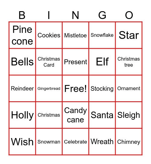 Ho Ho Ho Bingo Card