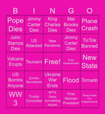 2024 Bingo Card