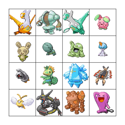 2024 shiny Bingo Card