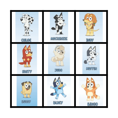 BLUEY BINGO Card